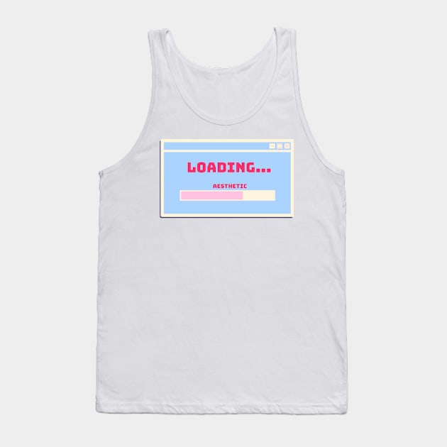 loading pastel aesthetic bar window Pink and Blue Tank Top by hitoridraws